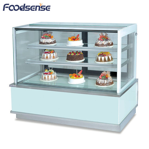 0.85KW Bakery Cake Display Cabinet Refrigerated Showcase For Sale